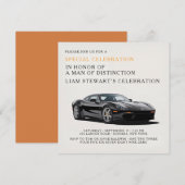 Invitation Célébration de conduite de luxe (Devant / Derrière)