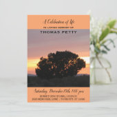 Invitation Célébration de coucher du soleil de désert (Debout devant)