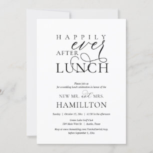 Invitation Célébration de déjeuner d'après-mariage Heureux à