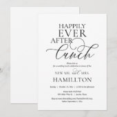 Invitation Célébration de déjeuner d'après-mariage Heureux à (Devant / Derrière)