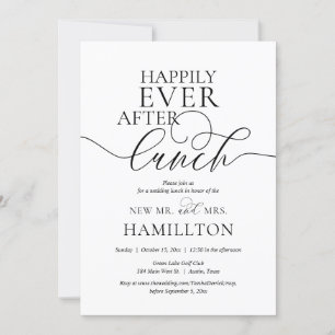 Invitation Célébration de déjeuner d'après-mariage Heureux à 