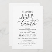 Invitation Célébration de déjeuner d'après mariage Heureux à  (Devant / Derrière)