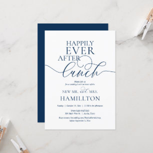 Invitation Célébration de déjeuner d'après-mariage Heureux à