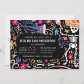 Invitation Célébration de Día de los Muertos (Devant)