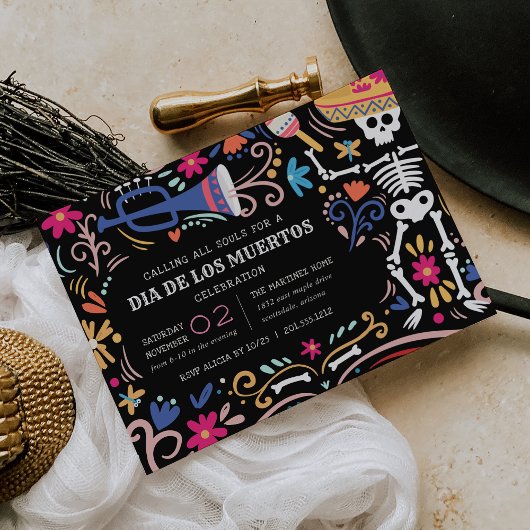 Invitation Célébration de Día de los Muertos