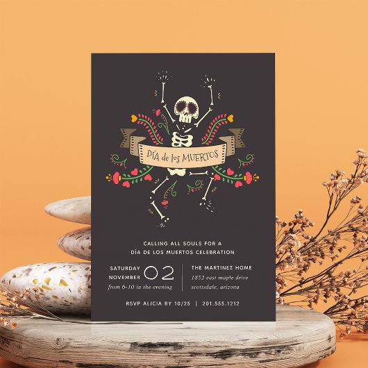Invitation Célébration de Día de los Muertos