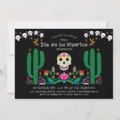 Invitation Célébration de Dia de los Muertos thème Mexique (Devant)