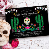 Invitation Célébration de Dia de los Muertos thème Mexique