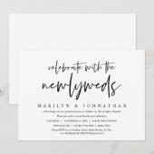 Invitation Célébration de dîner de mariage intime (Devant / Derrière)