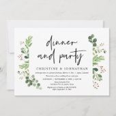 Invitation Célébration de dîner et de fête de mariage en fuit (Devant)