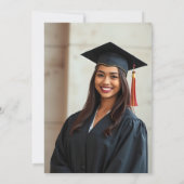 Invitation Célébration de diplôme avec Casquette & Confetti F (Dos)