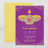 Invitation Célébration de Diya Diwali (Devant / Derrière)
