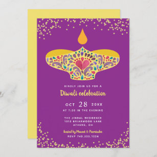 Invitation Célébration de Diya Diwali