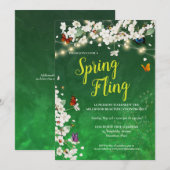 Invitation Célébration de fête de jardin Spring Fling (Devant / Derrière)