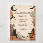 Invitation Célébration de fête d'Halloween rétro boho (Devant)