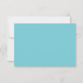 Invitation CÉLÉBRATION DE FÊTE simple turquoise moderne bleu (Dos)