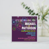 Invitation Célébration de feux d'artifice pour un GRAND (Debout devant)