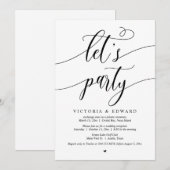 Invitation Célébration de fuite amoureuse de mariage, faisons (Devant / Derrière)