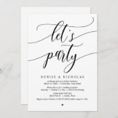 Invitation Célébration de fuite amoureuse de mariage, Faisons (Devant / Derrière)