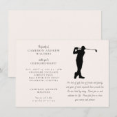 Invitation Célébration de golf de la vie (Devant / Derrière)