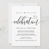 Invitation Célébration de "Heureux pour toujours", Noir, Fugu (Devant)