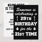 Invitation Célébration de la 21ème fois cinquantième (Devant / Derrière)