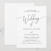 Invitation Célébration de la cérémonie des Mariages de l'égli (Devant / Derrière)