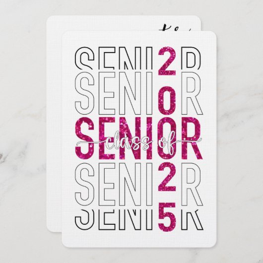 Invitation Célébration de la classe de 2025 (Devant / Derrière)