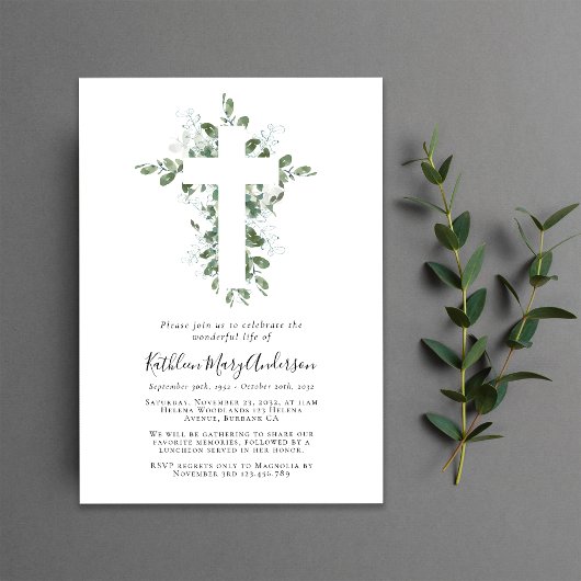 Invitation Célébration de la Croix d'Eucalyptus