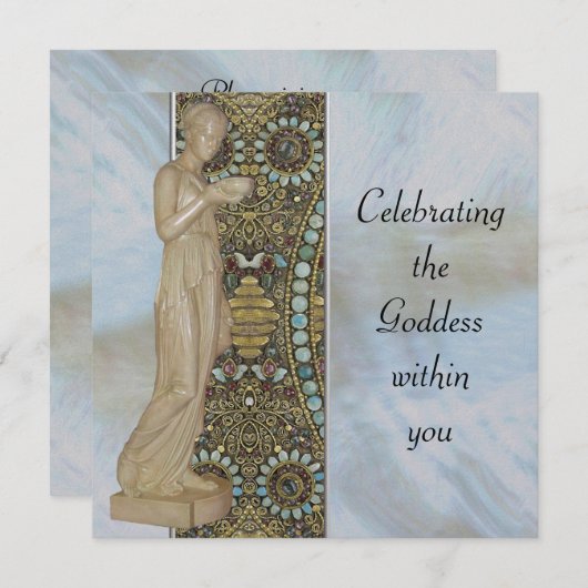 Invitation Célébration de la déesse (Devant / Derrière)