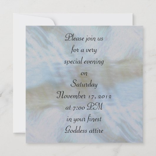 Invitation Célébration de la déesse (Dos)