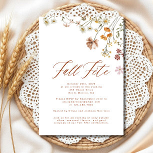 Invitation Célébration de la Fête Bohème des Fleurs Sauvages
