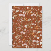 Invitation Célébration de la Fête Bohème des Fleurs Sauvages (Dos)