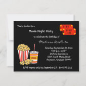 Invitation Célébration de la fête d'anniversaire de la soirée (Dos)