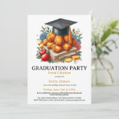 Invitation Célébration de la fête de fin d'études au poulet f (Debout devant)