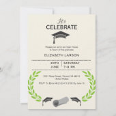 Invitation Célébration de la fête de graduation minimale Phot (Dos)