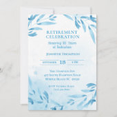 Invitation Célébration de la fête de la retraite bleue (Devant)