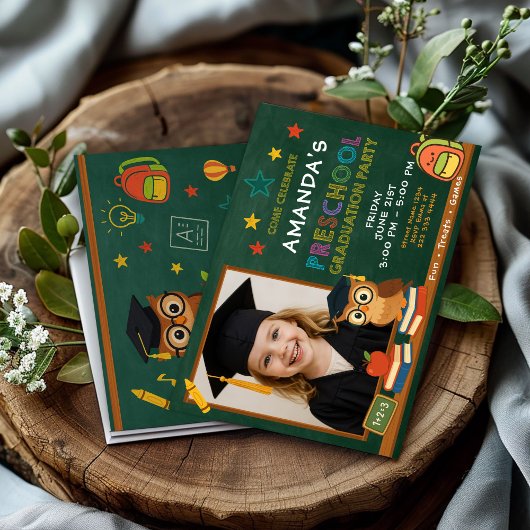 Invitation Célébration de la fête d'obtention du diplôme prés