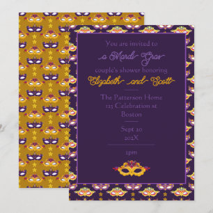 Invitation Célébration de la fête du Carnaval du Mardi Gras