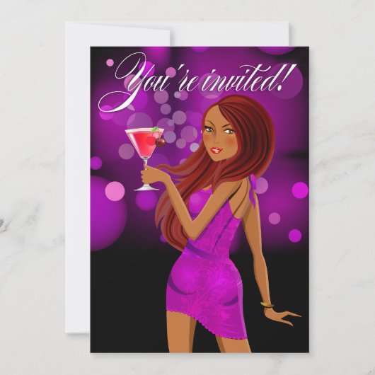 Invitation Célébration de la fête du parti dans un but quelco (Devant)