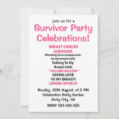 Invitation Célébration de la fête du survivant du cancer du s (Devant)