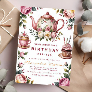 Invitation Célébration de la fête du thé en fleurs