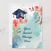 Invitation Célébration de la graduation de l'aquarelle (Dos)