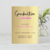 Invitation Célébration de la graduation d'or en Afrique améri (Debout devant)