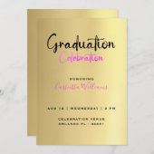 Invitation Célébration de la graduation d'or en Afrique améri (Devant / Derrière)