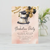 Invitation Célébration de la Graduation Moderne Photo Graduat (Debout devant)