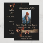 Invitation Célébration de la Guitare musicale du Service de l (Devant / Derrière)