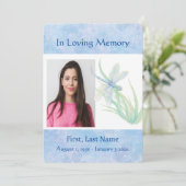 Invitation Célébration de la libellule de l'aquarelle du serv (Debout devant)