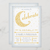 Invitation Célébration de la Lune d'or (Devant / Derrière)