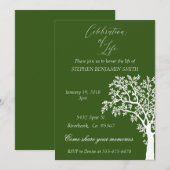 Invitation Célébration de la mémoire de l'arbre blanc (Devant / Derrière)